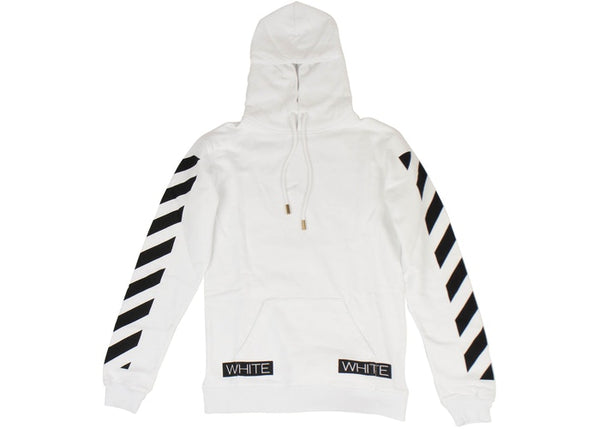 Off-White Blue Collar Hoodie White (Clothing)
