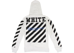 Off-White Blue Collar Hoodie White (Clothing)