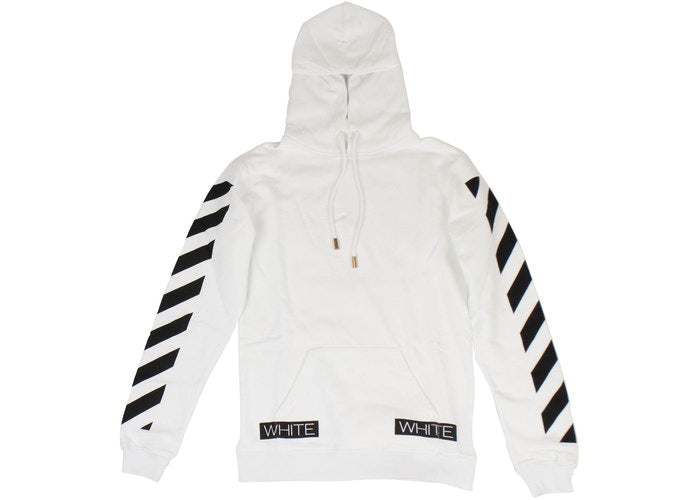 Off-White Blue Collar Hoodie White (Clothing)