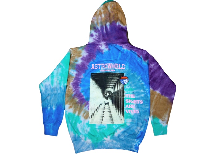 Travis Scott Astroworld Festival Run Hoodie Tie Dye Clothing Sneakerpeakil